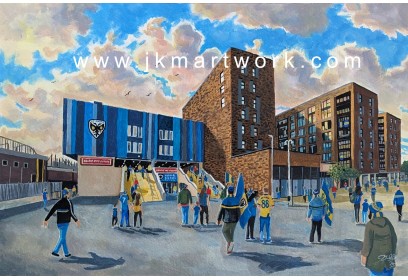 Plough Lane New Stadium 'Going to the Match' Fine Art Print - AFC Wimbledon